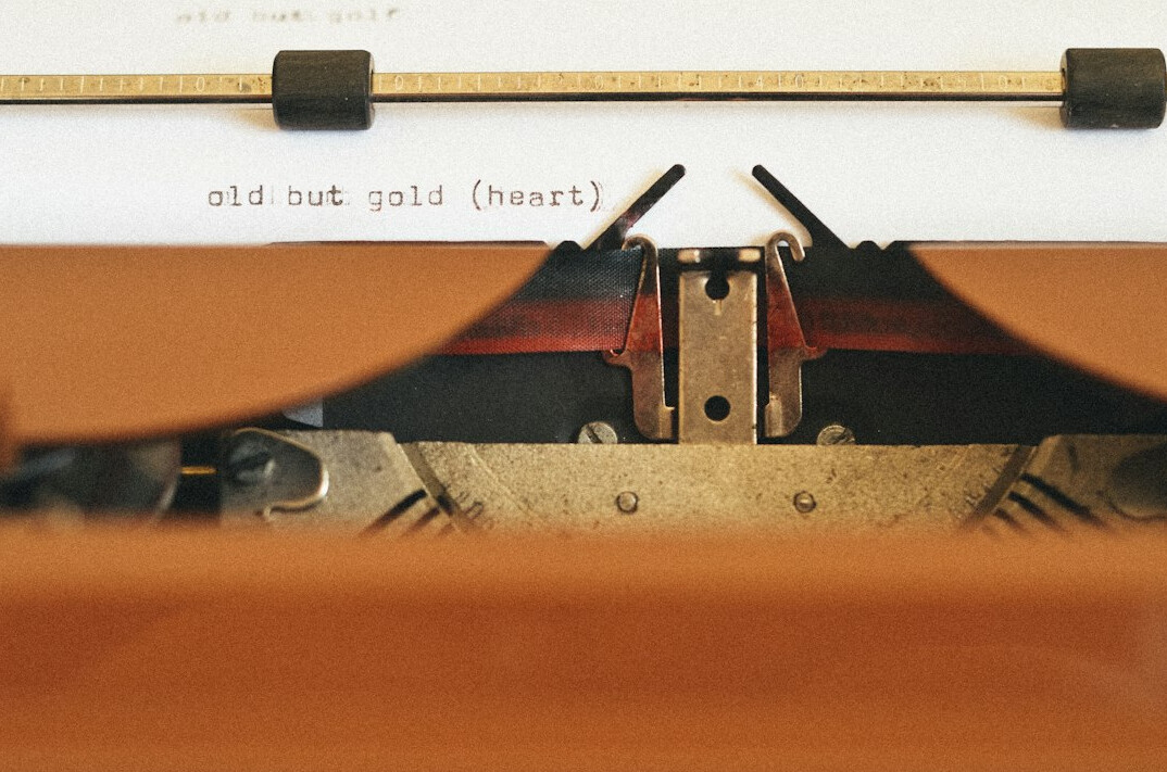 vintage typewriter close up
