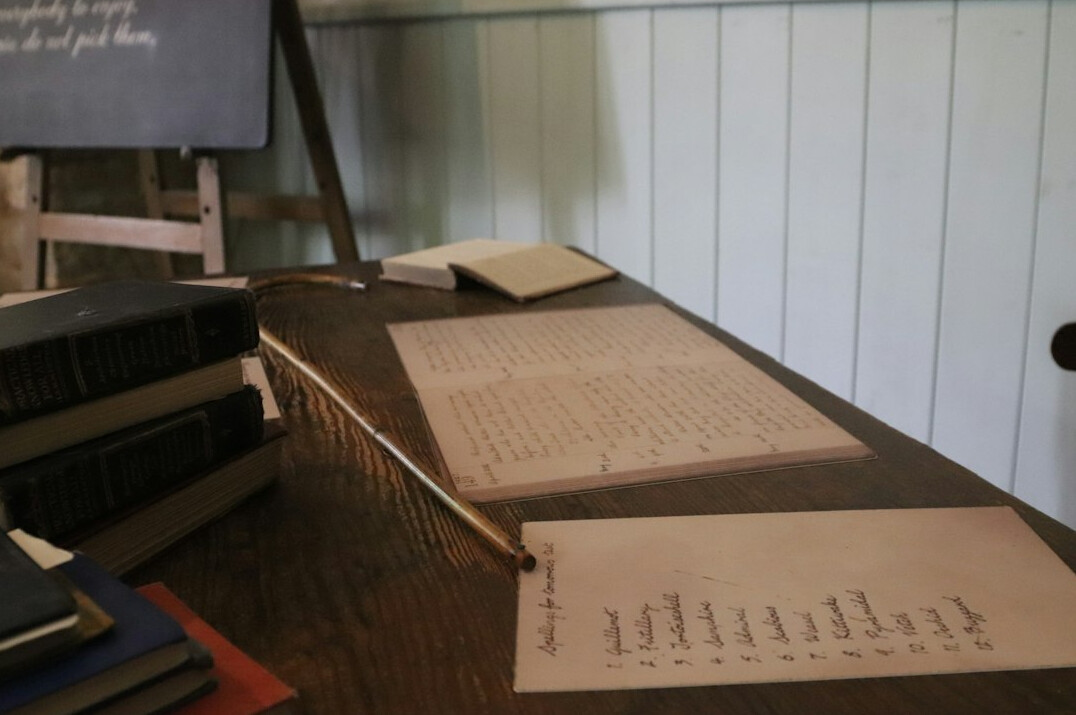old manuscript on table